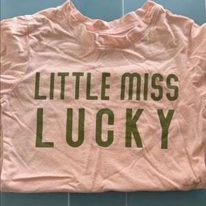 Girls' Pink 'Little Miss Lucky' Graphic Tee